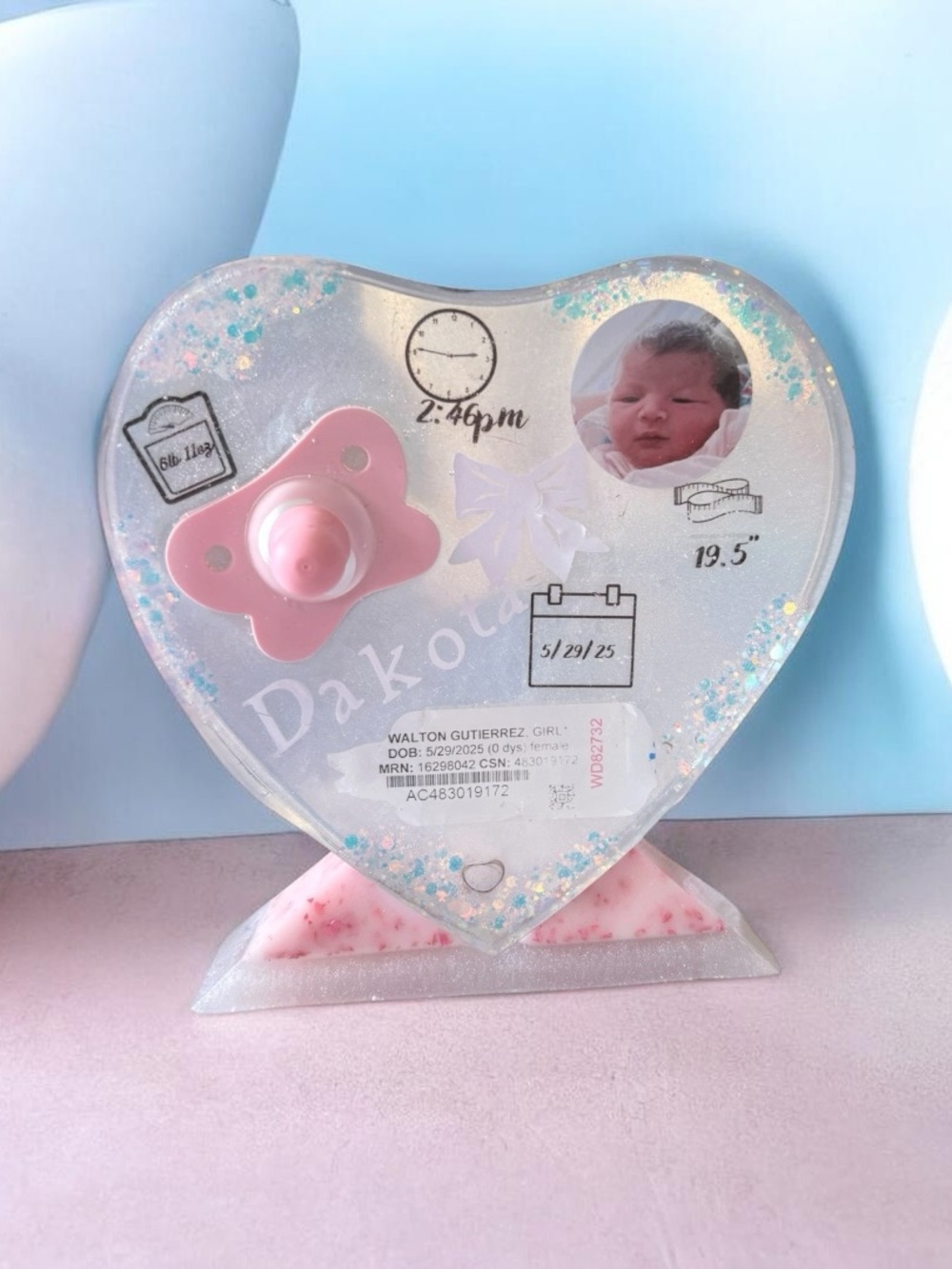 Baby heart keepsake